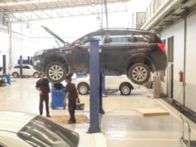 Openbay Car Lifted Tire Rotation