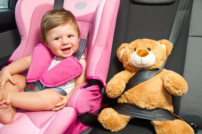Openbay Backseat Booster Seat Teddy Bear Seat Belted