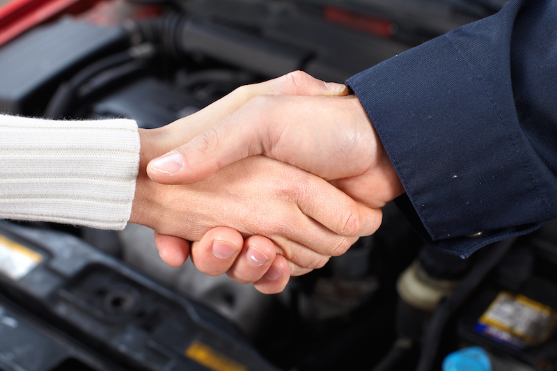 Valet - Shaking Hands with Mechanic