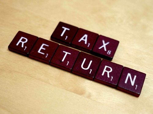 Tax Return Scrabble Tiles