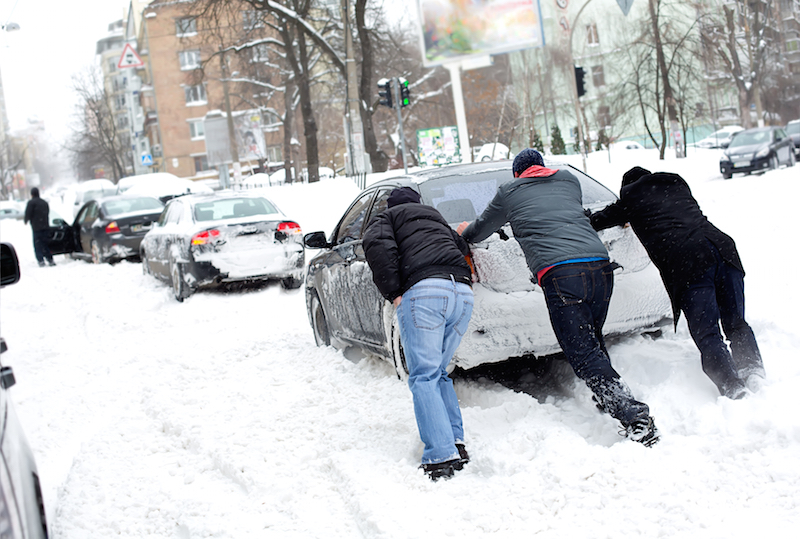 Seasonal - Car Stuck in Snow