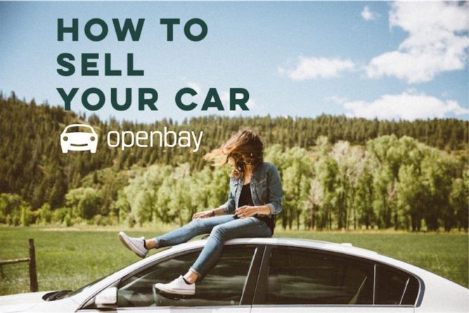 Openbay Woman sitting on roof of car how to sell your car in 8 steps