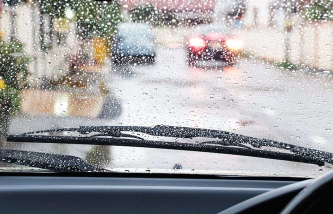 Openbay driving in the rain
