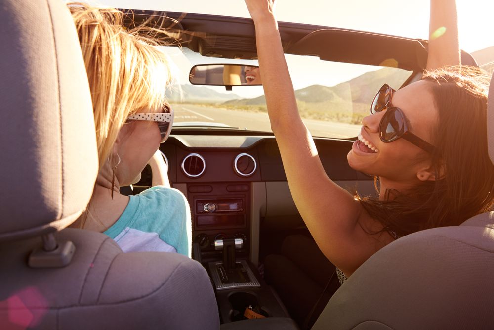 Openbay Blonde and Brunette in Convertible