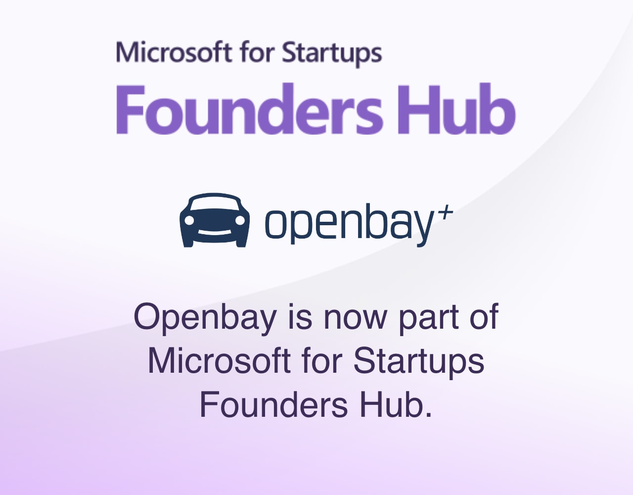 Openbay Accepted into Microsoft for Startups Founders Hub Program